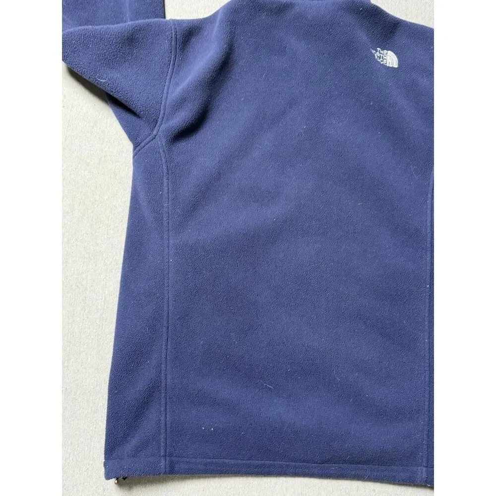 The North Face Jacket Mens M Blue Full Zip Fleece Sweater Outdoors Casual